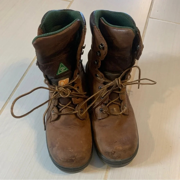 Red Wing Shoes Brown Poplar  Frontier Leather Work Steel Toe Boots 9.5 - Picture 10 of 14
